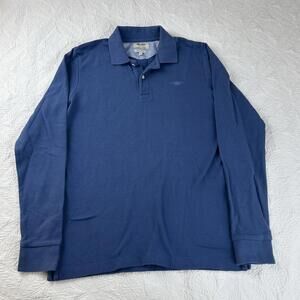 Bexley Polo Shirt Men Blue Size M Cotton Long Sleeve Coupe Ajustee